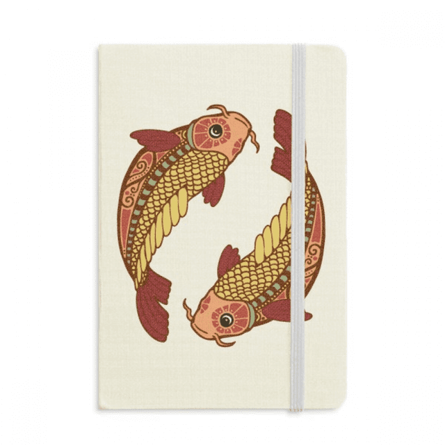 Poissons Constellation Zodiaque Symbole Carnet Officiel Tissu Couverture Rigide Journal Journal Classique