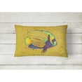 thumbnail image 2 of Carolines Treasures 8577PW1216 Tropical Fish on Mustard Canvas Fabric Decorative Pillow, 12H x16W, multicolor, 2 of 3