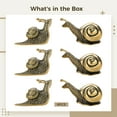 thumbnail image 5 of 6 Pcs Brass Snail Sculpture Decor,Vintage Brass Animal Statues,Small Garden Statue,Antique Brass Desk Decor for Home Office Garden, 5 of 5
