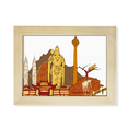 thumbnail image 1 of Malasia Kuala Lumpur acuarela Unbranded Escritorio de madera Arte Pintura 6x8 pulgadas marco de foto, 1 of 4