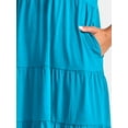 thumbnail image 4 of Time and Tru Women's Tiered Cotton Dress with Short Sleeves, Sizes XS-XXXL, 4 of 4