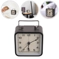 thumbnail image 4 of Reloj despertador cuadrado de metal, silencioso, sin tictac, funciona con pilas, con luz, para dormitorio, fácil de usar, 4 of 7