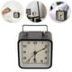 thumbnail image 4 of Reloj despertador cuadrado de metal, silencioso, sin tictac, funciona con pilas, con luz, para dormitorio, fácil de usar, 4 of 7