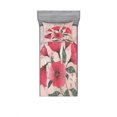 thumbnail image 2 of Ambesonne Vintage Fitted Sheet & Pillow Sham Set, Pink Romantic Flowers, Queen, Pale Pink Hot Pink, 2 of 3