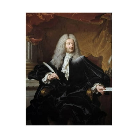 Portrait of Germain Louis De Chauvelin by Hyacinthe Rigaud Print Wall Art