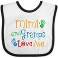 thumbnail image 3 of Inktastic Mimi and Gramps Love Me Boys or Girls Baby Bib, 3 of 4