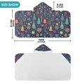 thumbnail image 4 of Yayeee Kids Hooded Towel with Hand Pockets Beach Soft Absorbent Bath Wrap 50 x 23.5 inch, Dark Blue Christmas, 4 of 5