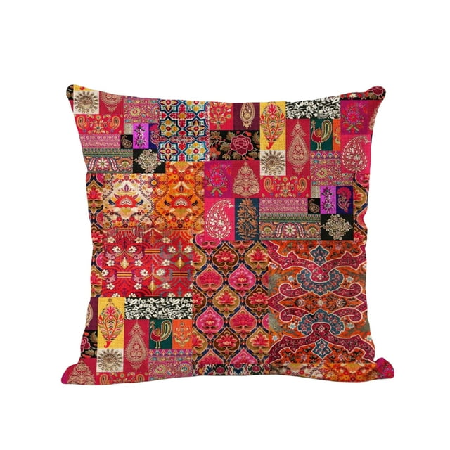 Advancent Fundas decorativas para cojines, funda de almohada étnica, funda de cojín cuadrada, fundas para sofá, dormitorio, coche, 45x45cm, Type3 NO3