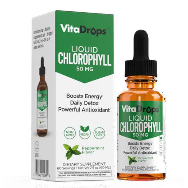 VitaDrops Liquid Chlorophyll, Promotes Weight Loss, Helps Detox and