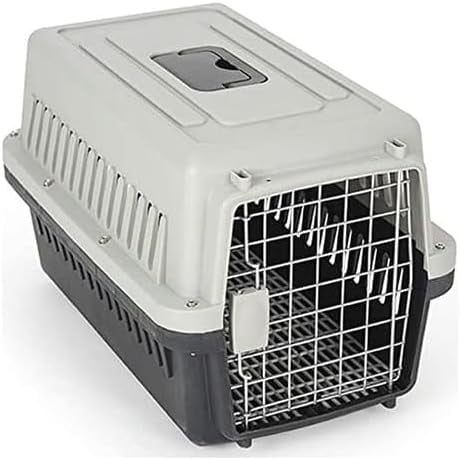 Transportadora para Perros y Gatos Practiksa Jaula de Viaje Color Gris Portátil