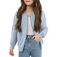 thumbnail image 1 of Cowsor Girls Bomber Jacket Coat Casual Stand Collar Zip Up Lightweight Fall Fashion Jackets Outfits with Pockets, 1 of 6