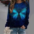 thumbnail image 1 of Liquidación ICHUANYI, camisas informales de manga larga para mujer, sudadera con cuello redondo estampado, Jersey, túnica holgada con estampado de puesta de sol, Tops ICHUANYI WER202308230184, 1 of 5