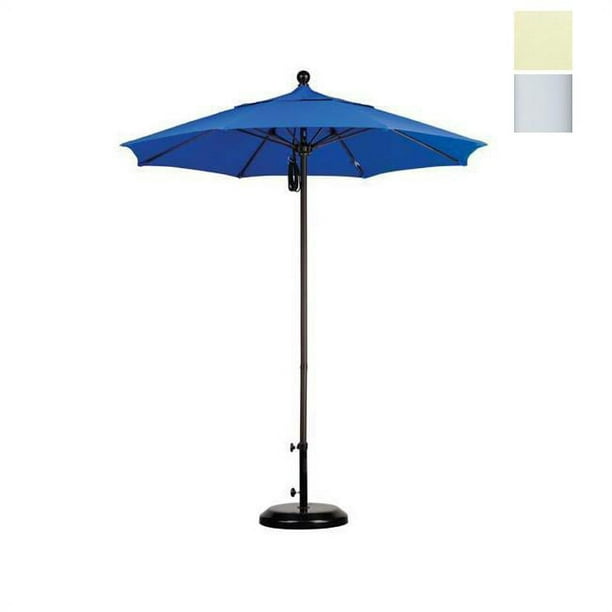 California Umbrella ALTO758170-SA53 7,5 Pi Marché de Fibre de Verre Poulie Parapluie Ouvert MWhite-Pacifica-Canvas