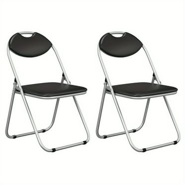 YANERHUA  Folding Chairs Set of 2/4/6, Metal Folding Chairs with Carrying Handles, Padded Seats, Non-slip Foot Pads,