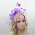 thumbnail image 5 of Women's Fashion Flower Fascinator - Feather/Bead Hair Clip/Corsage/Brooch Hair Accessories, 5 of 11