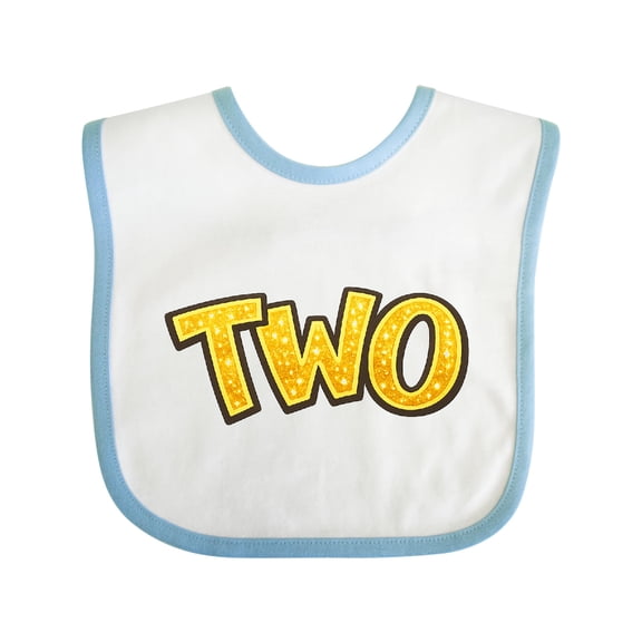 Inktastic Sparkling Two Year Old Birthday Boys or Girls Baby Bib