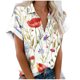 thumbnail image 1 of Mujeres Pantalones Cortos Impresos Blusas de Manga Corta Y Top Regular, Vestido de Moda de Verano Casual para Mujeres, 1 of 4
