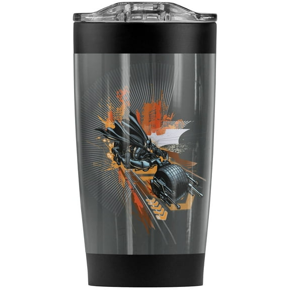 Batman Dark Knight Rises/Batpod Stainless Steel Tumbler 20 oz Coffee Travel Mug/Cup, Vacuum Insulated & Double Wall with Leakproof Sliding Lid | Great for Hot Drinks and Cold Beverages