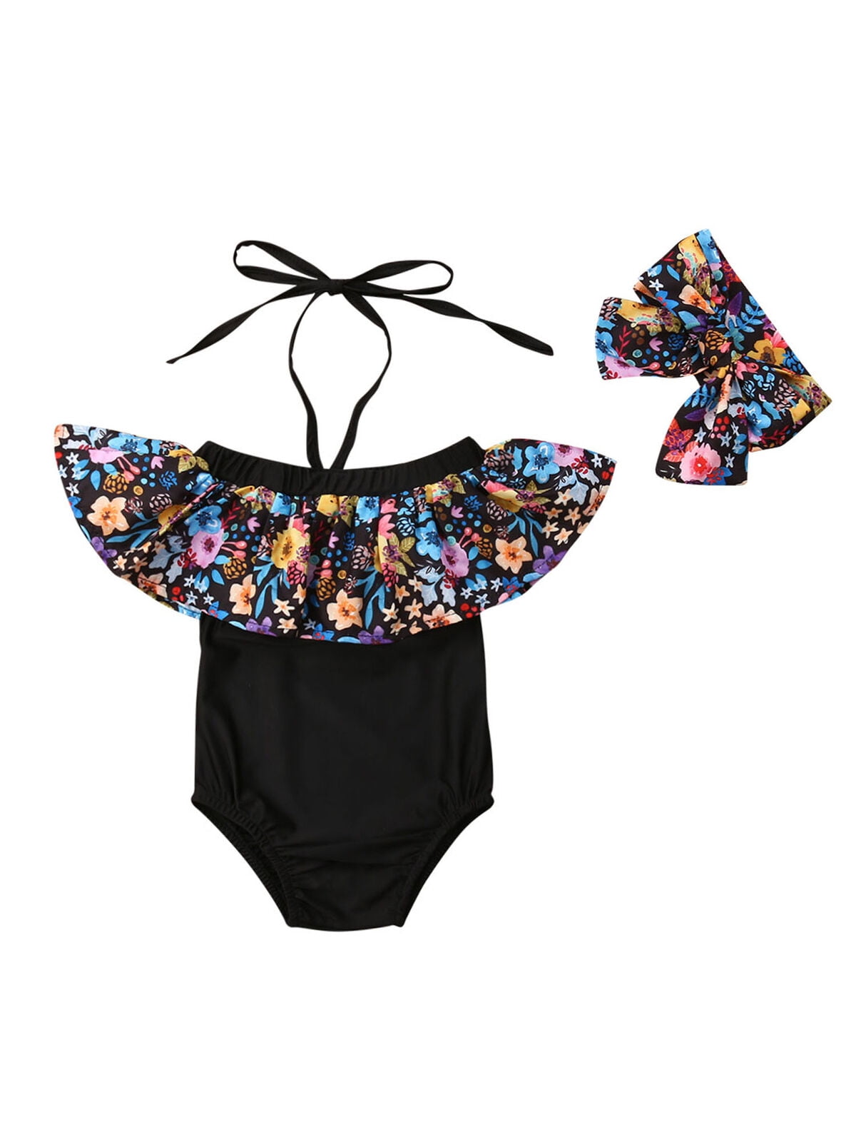 wsevypo - Wsevypo Baby Girl Hawaiian Ruffles Bikini One ...