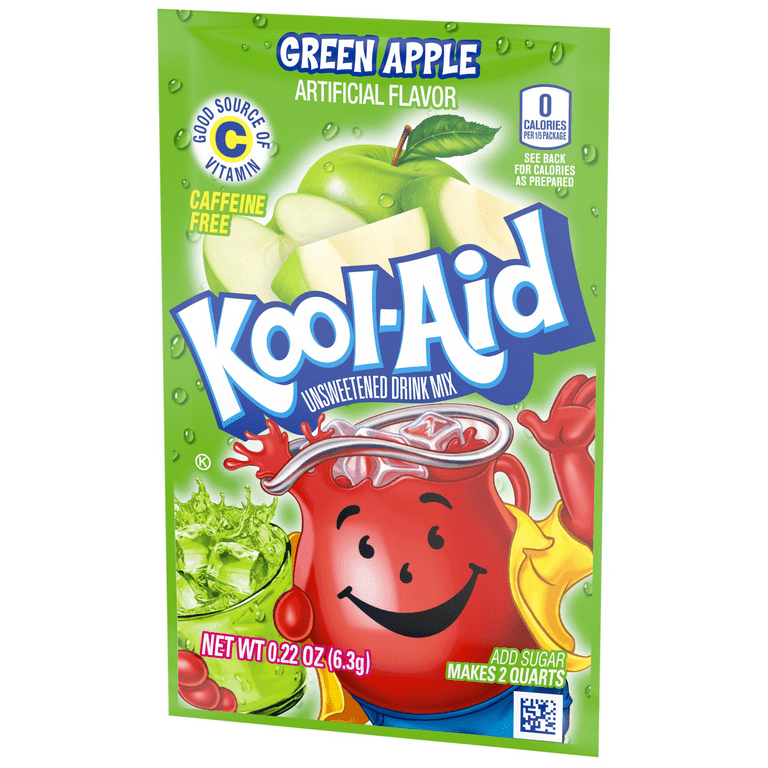 Kool-Aid Unsweetened Green Apple Artificially Flavored Drink Mix
