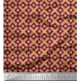 thumbnail image 1 of Soimoi polyester Crepe Fabric Check & Moroccan Ethnic Decor Fabric Printed Yard 42 Inch Wide, 1 of 3