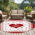 thumbnail image 5 of Round Rugs 6 Ft, Red Valentine's Day Non Slip Area Rugs for Kitchen Bedroom Entryway, Love Heart Romantic Valentines Washable Carpet Runner Rug Floor Mats for Bedroom Home Decor, 5 of 9