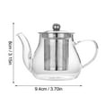 Yiteos Clearance Clear Glass Tea Kettle with Strainer Heatproof Tea