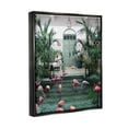 thumbnail image 3 of Stupell Industries Tropical Flamingo Pool Resort Graphic Art Jet Black Floating Framed Canvas Print Wall Art, Design by Ziwei Li, 3 of 6