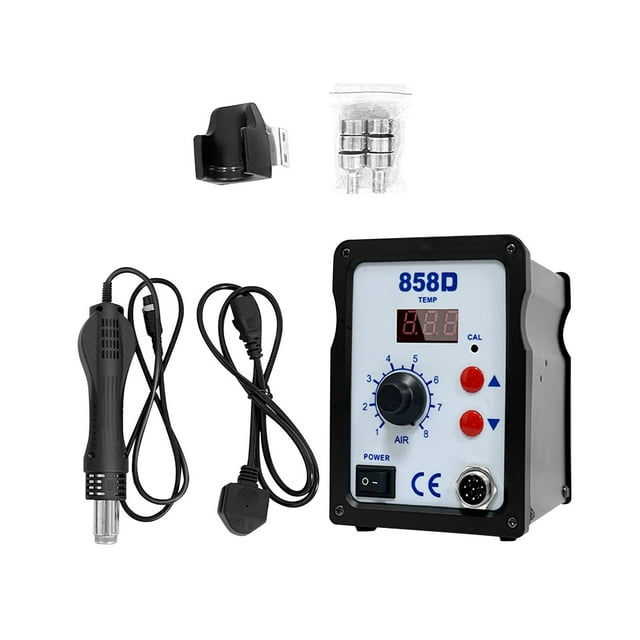 HILABEE Hot Air Rework Station Air Solder Blower Heat Tool Desoldering Tool Soldering Station Kit for Bga Welding Hobby Phone