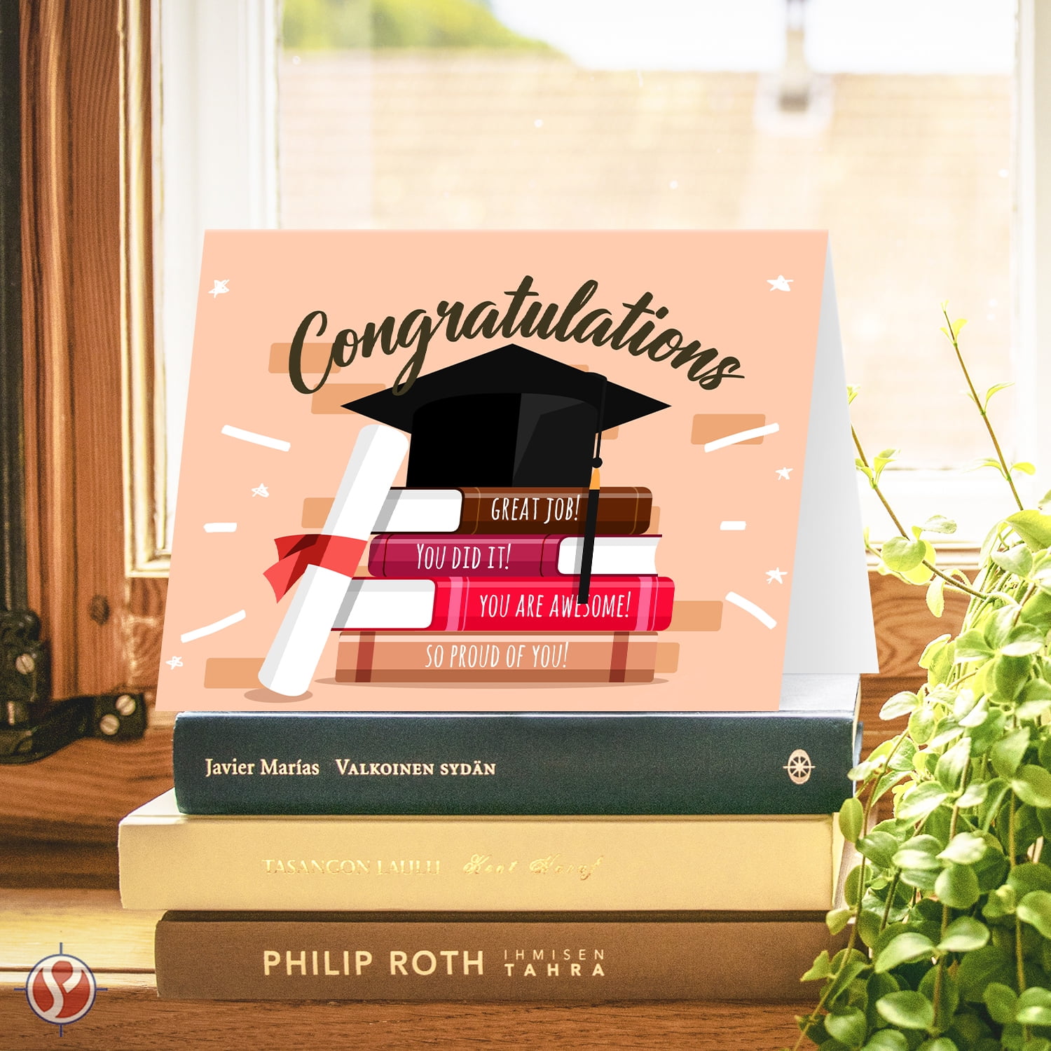 Congratulations, You Did It, Great Job, So Proud of You Graduation Greeting Cards and Envelopes – Class of 2026 Graduates Celebratory Fold Over Greetings | (A2 Size) 4.25 x 5.5” | 25 per Pack
