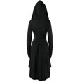thumbnail image 4 of Vestido Gótico para Mujer, Ropa Medieval, Disfraz de Halloween, Vestido Renacentista con Capucha para Carnaval de Halloween, 4 of 5