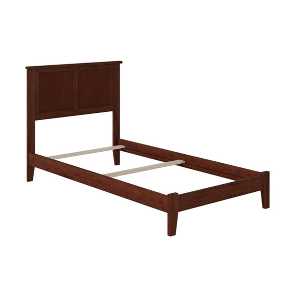 Twin XL Bed Frame Traditional Design Walnut Finish Home Bedroom Furniture