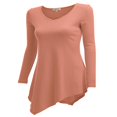 thumbnail image 2 of CHOK Tunique Longue à Manches Longues Col en V pour Femmes Robe T-Shirt, 2 of 3