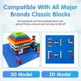 thumbnail image 5 of Classic Baseplates, 12 Pack Square 32x32 Stud Building Base, 10"×10" Large Building Board Base Plates, 100% Compatible with All Major Brands, Build and Display Board Set - Grey/Green/Blue, 5 of 7