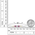 thumbnail image 3 of Gem Stone King 925 Sterling Silver and 10K Yellow Gold White Lab Grown Diamond Tennis Bracelet for Women (1.52 Cttw, Gemstone April Birthstone, Fully Adjustable up to 9 inch), 3 of 4