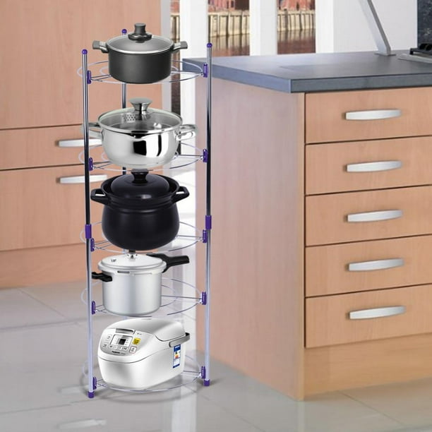 Yosoo 5 Tiers Home Kitchen Pans Pots Storage Rack Durable ...
