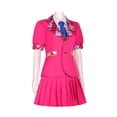 thumbnail image 4 of Conjunto De Uniforme Escolar Abrigo de mujer Camisa Chaleco Falda Ropa de Halloween Slim Fit Traje de festival plisado Ygjytge Rosa Xxxl para Mujer, 4 of 9