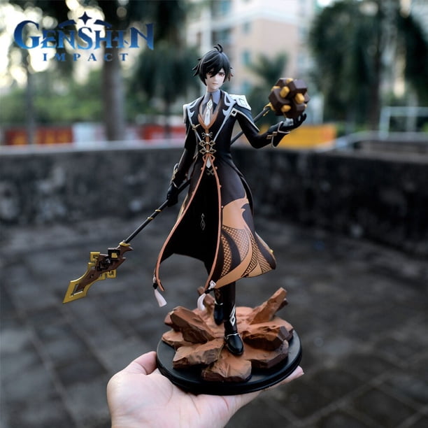 Figura de acción Original Genshin Impact Zhongli, figura de Klee, Paimon, modelo de colección, muñeca, juguete, regalos de navidad