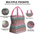 thumbnail image 3 of Boho Bohemia Geometric Line Art Drawstring Lunch Bag Women - Drawstring Lunch Bag Insulated for Work Office - Stain-Resistant Large Lunchbags for Women with Multi-Pockets, 3 of 6