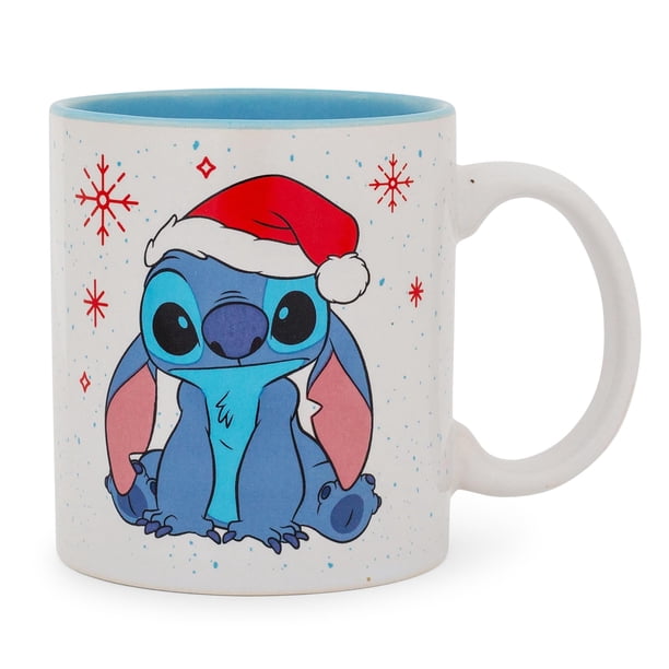 Taza Disney Lilo & Stitch con diseño de Papá Noel, de cerámica, 600 ml, sin BPA