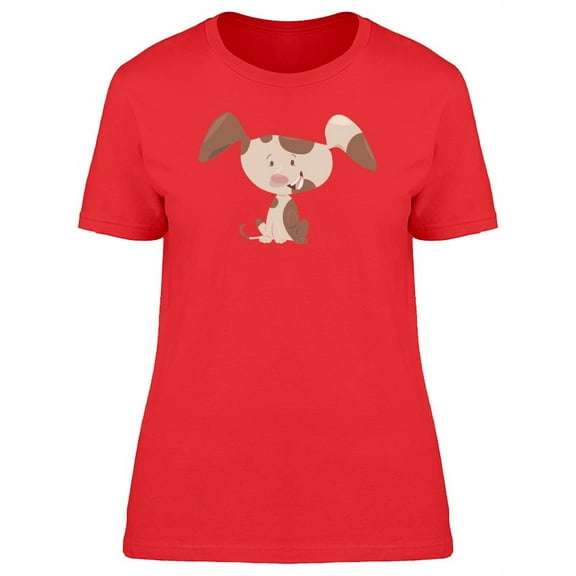 Cool Happy Puppy Dog Cartoon T-Shirt Women -Image by Shutterstock, Female XX-Large