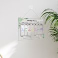 Acrylic Calendar 12"X8"Monthly Planning Board,Clear Dry Erase Board