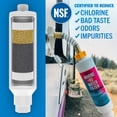 thumbnail image 3 of 2PK Marine Inline RV Water Filter for Hose Inline Water Filter for Garden Hose In Line RV Water Filter System Outside Camper Boat Car Washing NSF Certified Chlorine Clear Filter Drinking or Wash Down, 3 of 7
