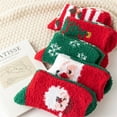 thumbnail image 6 of 5 Pairs Christmas Fuzzy Socks for Women Super Soft Fluffy Plush Slipper Socks, Fuzzy Christmas Socks Cozy Gifts Socks For Women Girls, 6 of 12