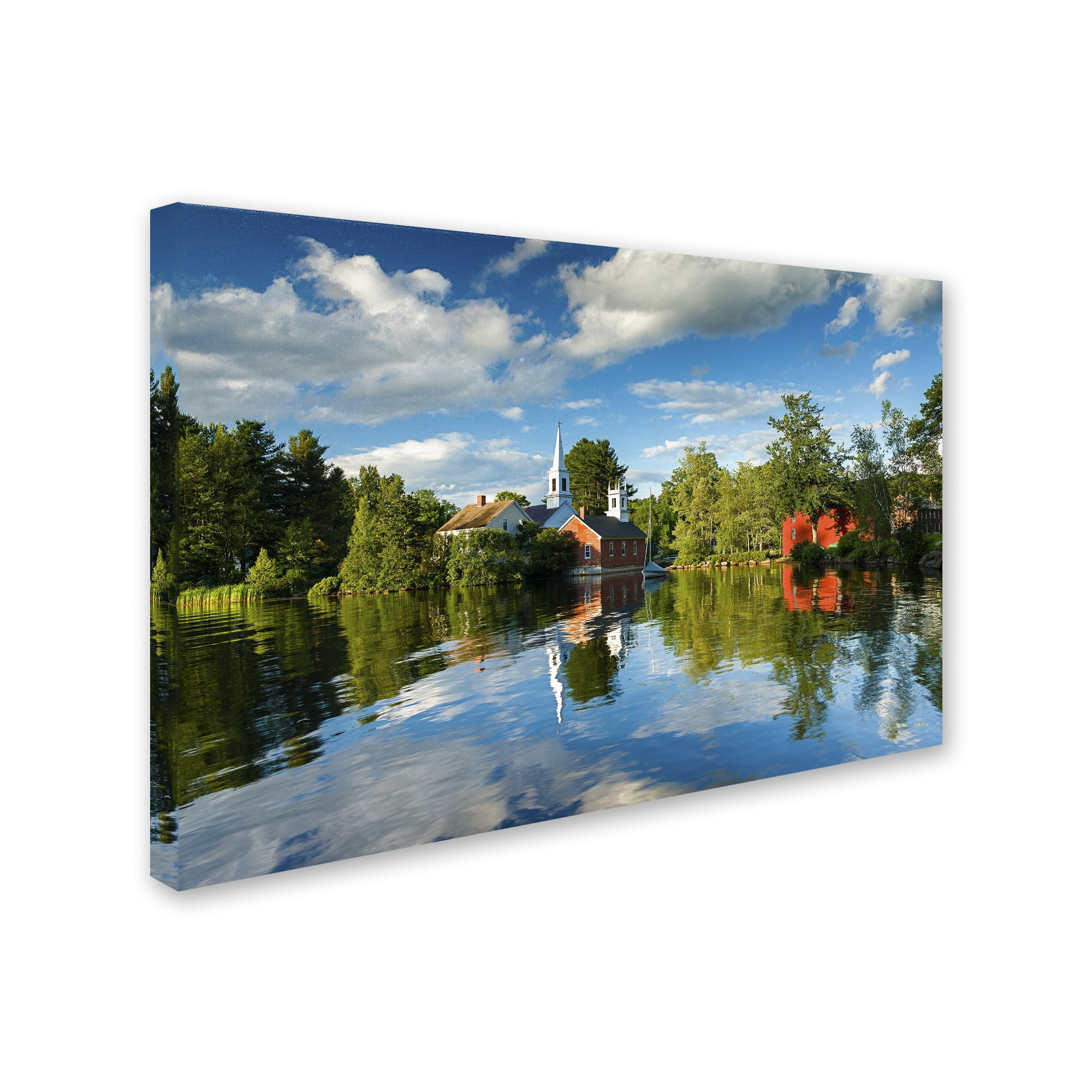 Trademark Fine Art "Old Town Reflection" Canvas Art by Michael Blanchette Photography