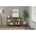 thumbnail image 3 of Contemporary Home Living 54" Walnut Brown Solid 2-Tier Low Horizontal Bookcase, 3 of 4