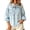 Blue, variant on Tie Neck Ladies Blouse Button down Long Sleeve Fall Cotton Linen Loose Plain Top for Women Ruched Casual Pink M
