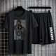 thumbnail image 1 of Conjuntos de dos piezas con estampado de Eminem para hombre, camiseta de manga corta, pantalones cortos, traje deportivo informal de talla grande, Conjunto de camiseta de Hip Hop para mujer, Verano, 1 of 4