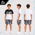 thumbnail image 2 of RBX Boys Athletic Outfit Lightweight Breathable Active Shirts and Basketball Shorts 3 Piece Set, 2 of 7