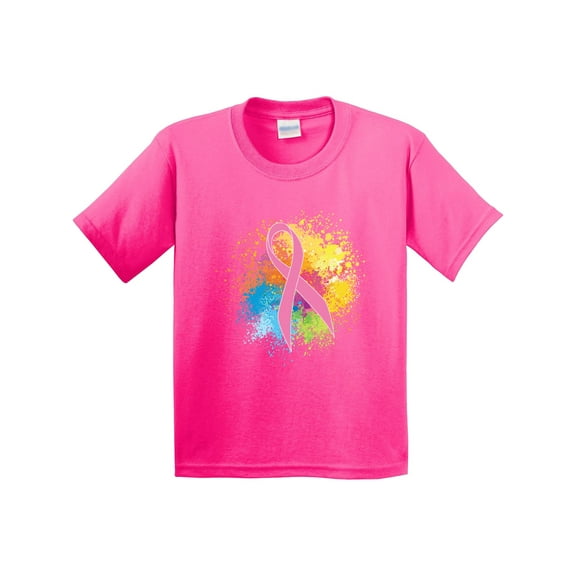 Inktastic Breast Cancer Awareness Ribbon Art Youth T-Shirt